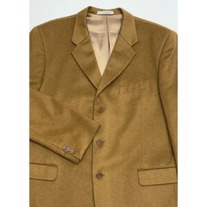 Emanuel Ungero Covarra Caramel/Tan Flannel Wool/Cashmere Blazer 44R
